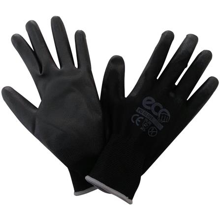 ถุงมือเคลือบ PU MICROTEX ECO-PU สีดำ_0