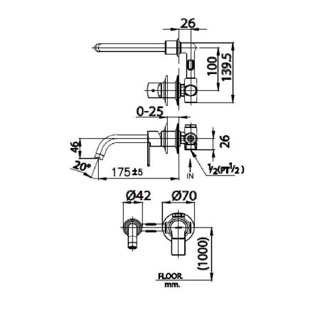 ก๊อกอ่างล้างหน้าเดี่ยว COTTO CT1114A_1