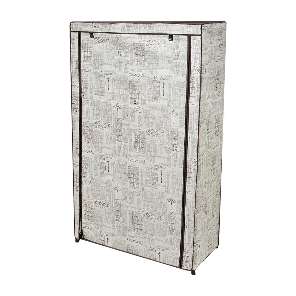 ตู้เสื้อผ้า3ชั้นวาง LIGHT HOUSE GDX25100 98.3x46x167 ซม. สีครีม/น้ำตาล