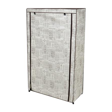 ตู้เสื้อผ้า3ชั้นวาง LIGHT HOUSE GDX25100 98.3x46x167 ซม. สีครีม/น้ำตาล_0