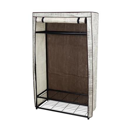 ตู้เสื้อผ้า3ชั้นวาง LIGHT HOUSE GDX25100 98.3x46x167 ซม. สีครีม/น้ำตาล_2