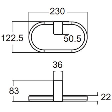 ห่วงแขวนผ้า AMERICAN STANDARD K-1390-47-N สีโครม_1