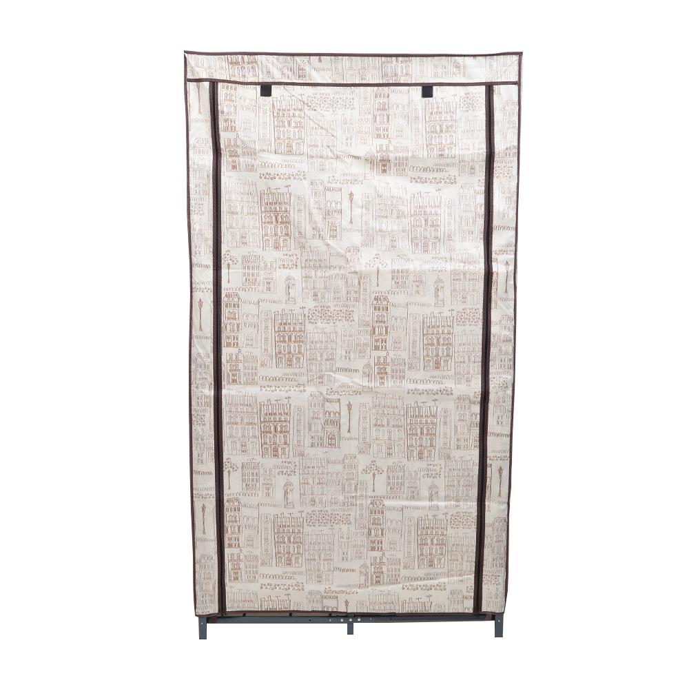 ตู้เสื้อผ้าแบบพับ LIGHT HOUSE Z100 90.3x46.5x160 ซม. สีครีม/น้ำตาล