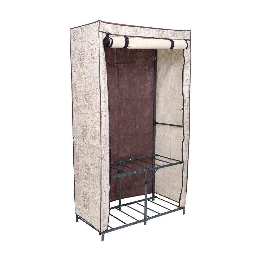 ตู้เสื้อผ้าแบบพับ LIGHT HOUSE Z100 90.3x46.5x160 ซม. สีครีม/น้ำตาล