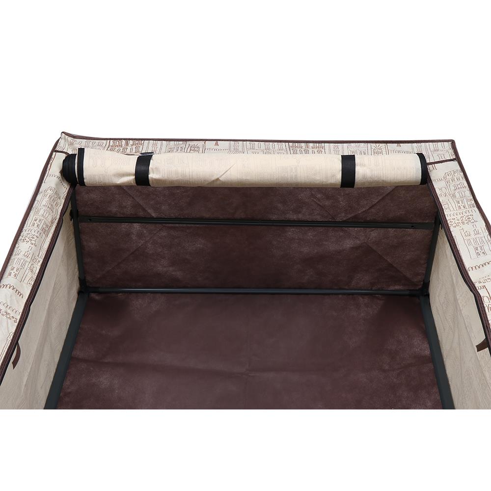 ตู้เสื้อผ้าแบบพับ LIGHT HOUSE Z100 90.3x46.5x160 ซม. สีครีม/น้ำตาล