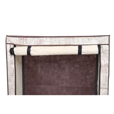 ตู้เสื้อผ้าแบบพับ LIGHT HOUSE Z100 90.3x46.5x160 ซม. สีครีม/น้ำตาล_2