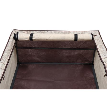 ตู้เสื้อผ้าแบบพับ LIGHT HOUSE Z100 90.3x46.5x160 ซม. สีครีม/น้ำตาล_3