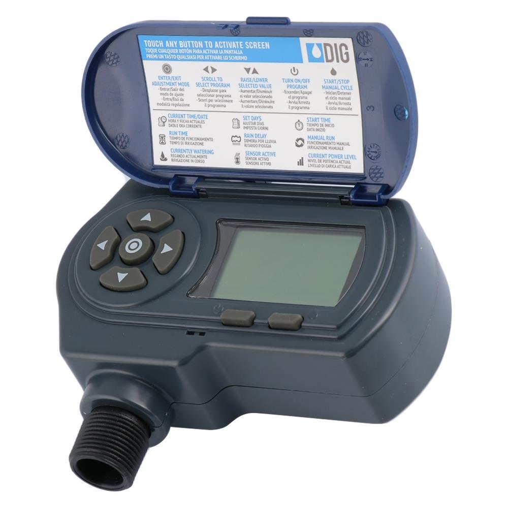 เครื่องตั้งเวลารดน้ำต้นไม้ โซลาร์เซลล์ DIG EVO100I สีเทา-ฟ้า