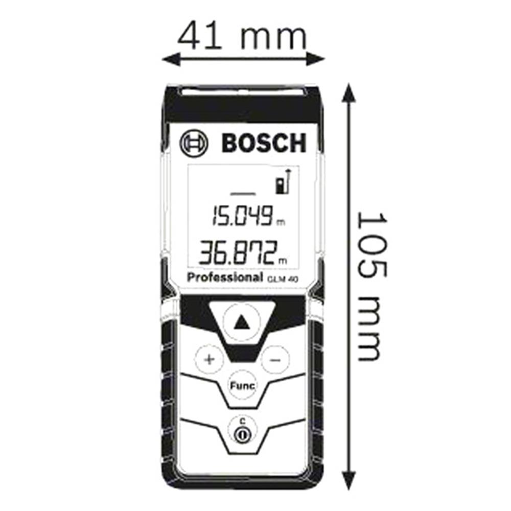 เลเซอร์ BOSCH GLM 40 40 ม.สีน้ำเงิน-ดำ