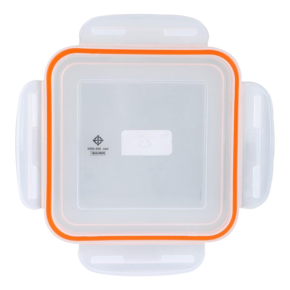 กล่องอาหารเหลี่ยมสูง POPLOCK 9143M 2.8 ลิตร สีส้ม