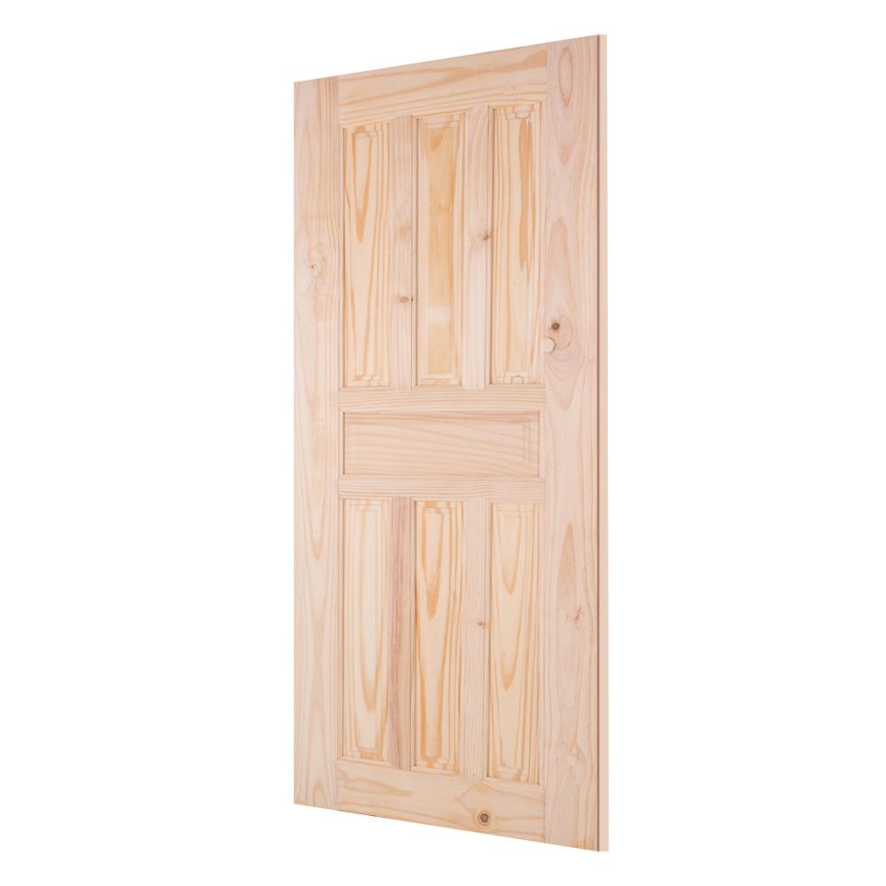 ประตูไม้สนนิวซีแลนด์ ไม่เจาะลูกบิด MODERN DOORS CE115 90X200 ซม. ขอบ 6 นิ้ว สีธรรมชาติ