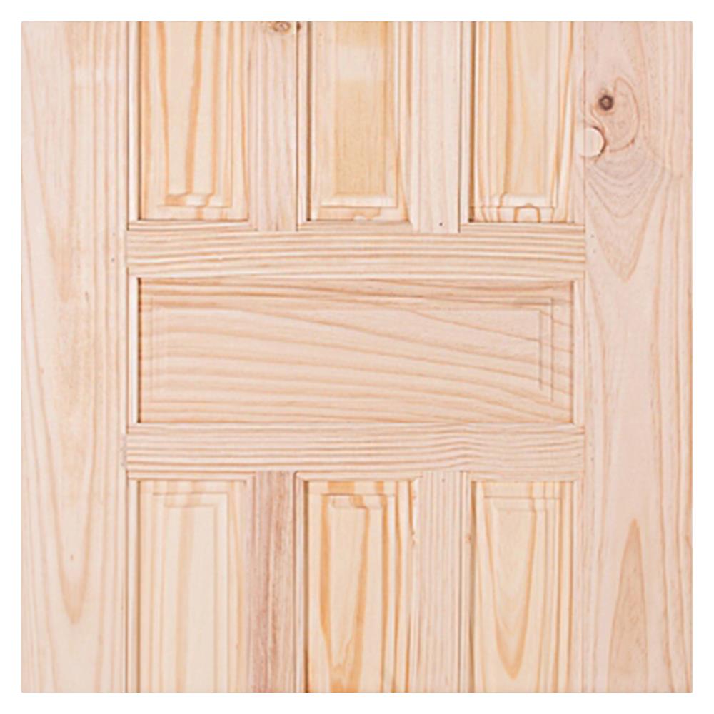 ประตูไม้สนนิวซีแลนด์ ไม่เจาะลูกบิด MODERN DOORS CE115 90X200 ซม. ขอบ 6 นิ้ว สีธรรมชาติ