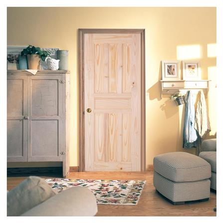 ประตูไม้สนนิวซีแลนด์ ไม่เจาะลูกบิด MODERN DOORS CE115 90X200 ซม. ขอบ 6 นิ้ว สีธรรมชาติ_3