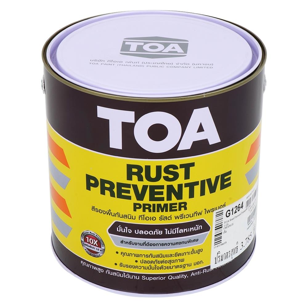 สีรองพื้นกันสนิม TOA RUST PREVENTIVE G1264 สีส้ม 1 แกลลอน