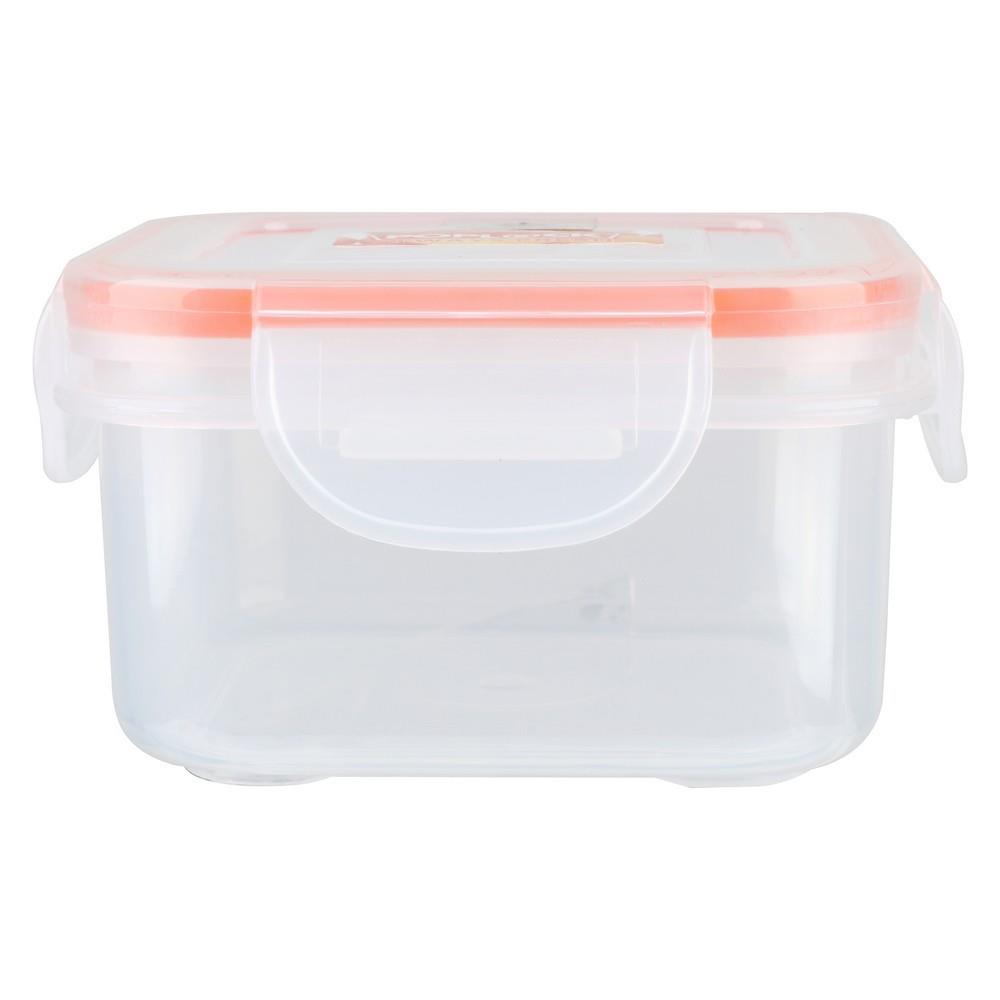 กล่องอาหารเหลี่ยม POP LOCK 9141 0.35 ลิตร สีส้ม