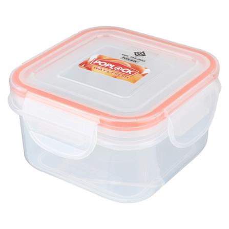 กล่องอาหารเหลี่ยม POP LOCK 9141 0.35 ลิตร สีส้ม_0
