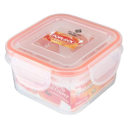 กล่องอาหารเหลี่ยม POP LOCK 9141 0.35 ลิตร สีส้ม_3