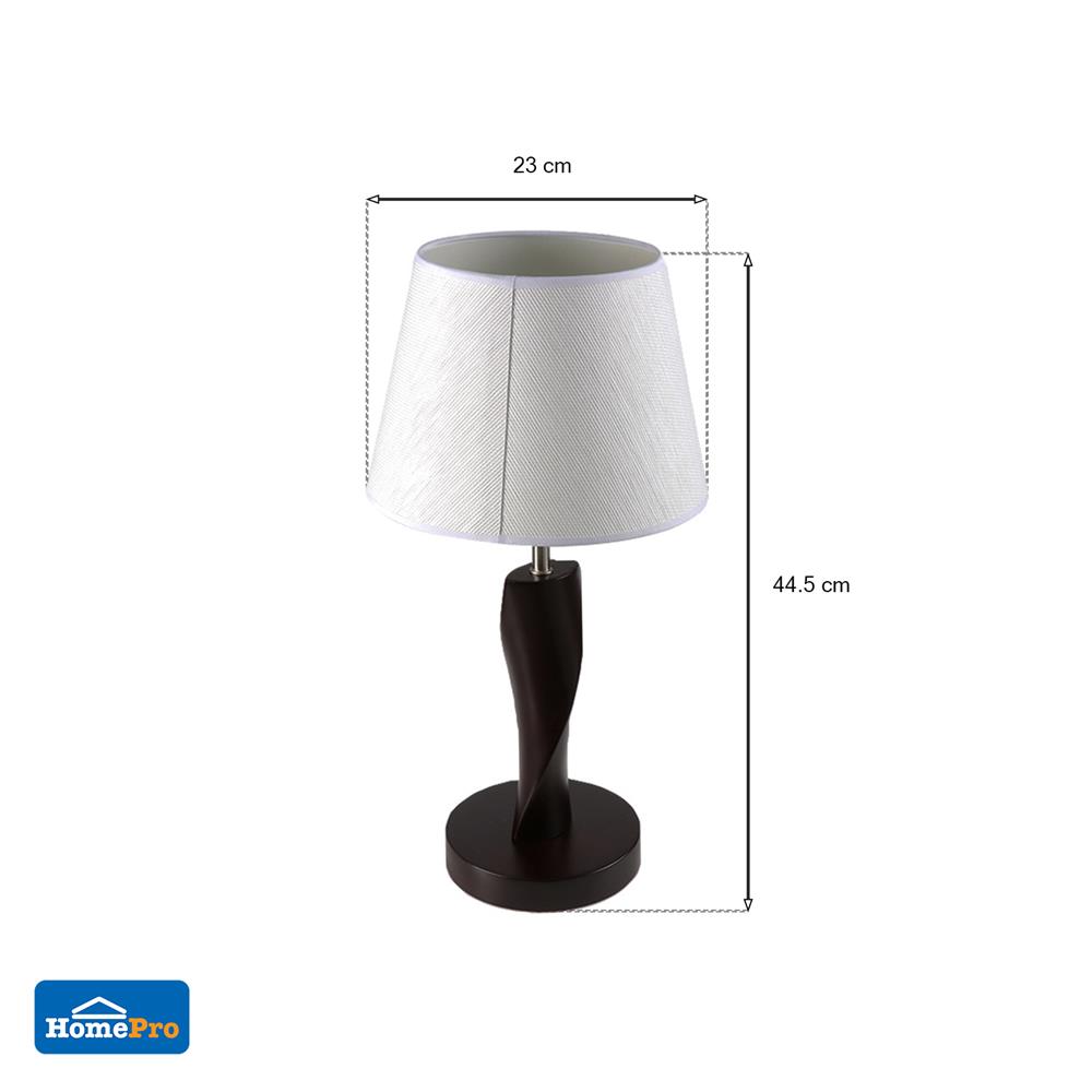 ไฟตั้งโต๊ะ COUNTRY LS-MT1098 CARINI ผ้า/ไม้ ขาว/น้ำตาล