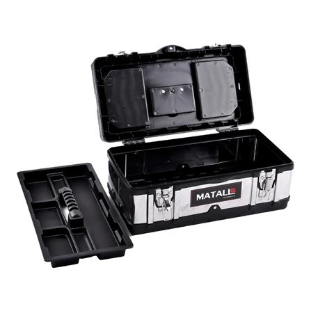 กล่องเครื่องมือ MATALL PRO 5019B 19 นิ้ว สีดำ/เงิน_2