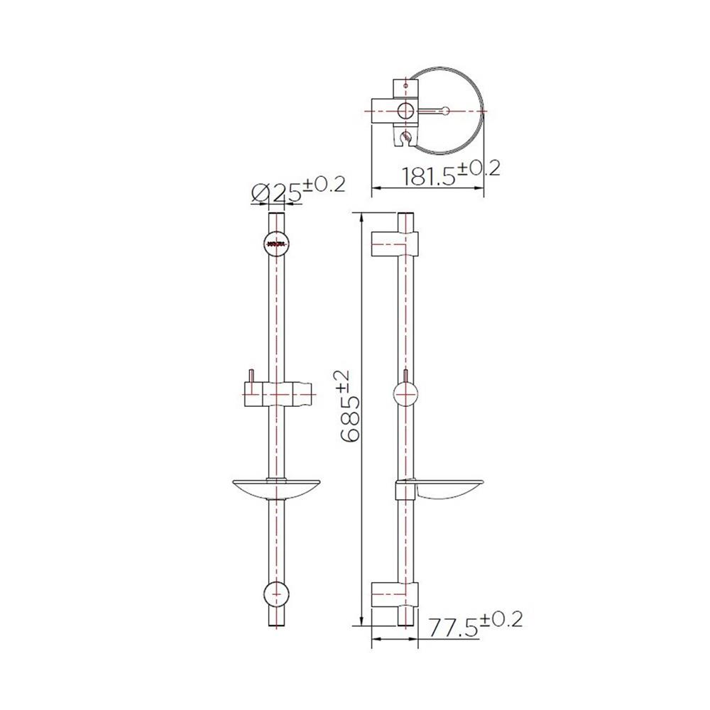 ฝักบัวราวเลื่อน เซต กะรัต ฟอเซท KS-07-721-50 สีโครม