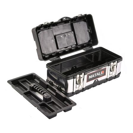 กล่องเครื่องมือ MATALL PRO 5017B 17 นิ้ว สีดำ/เงิน_3