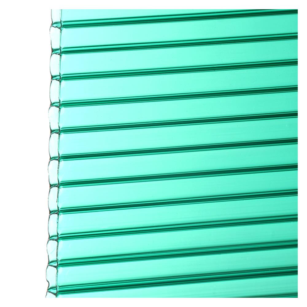 แผ่นโพลีคาร์บอเนต ลูกฟูก SUNSHIELD 6 มม. 1.22X2.44 ม. สีเขียวใส