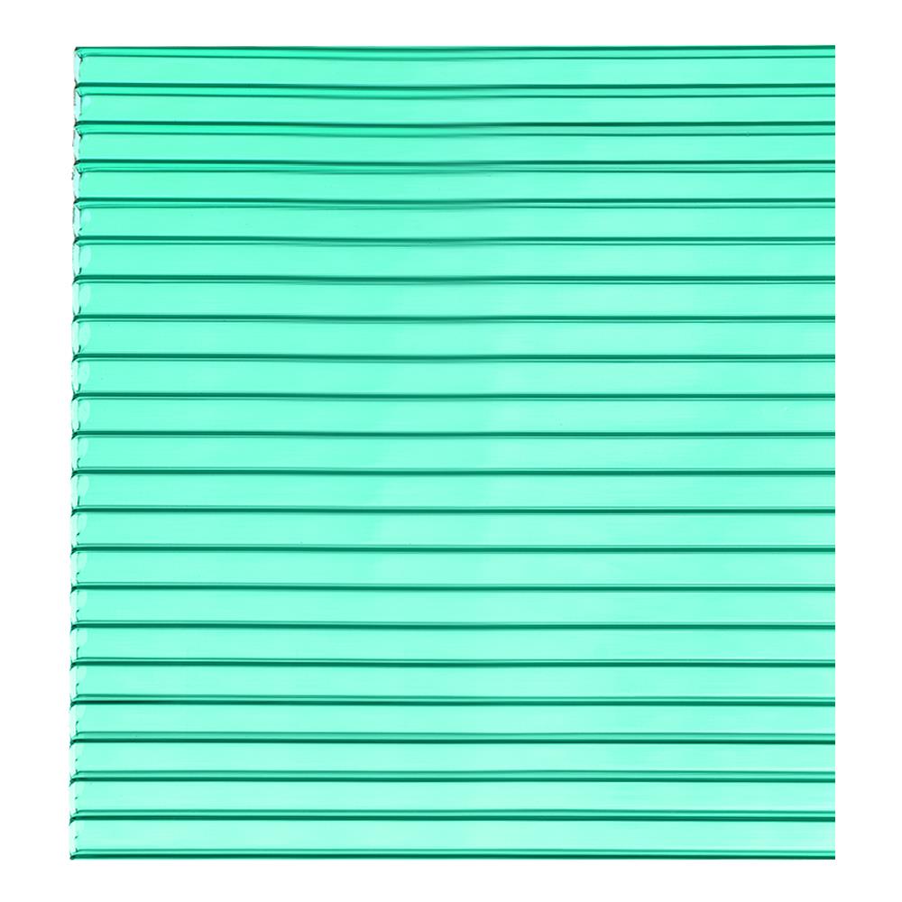 แผ่นโพลีคาร์บอเนต ลูกฟูก SUNSHIELD 6 มม. 1.22X2.44 ม. สีเขียวใส