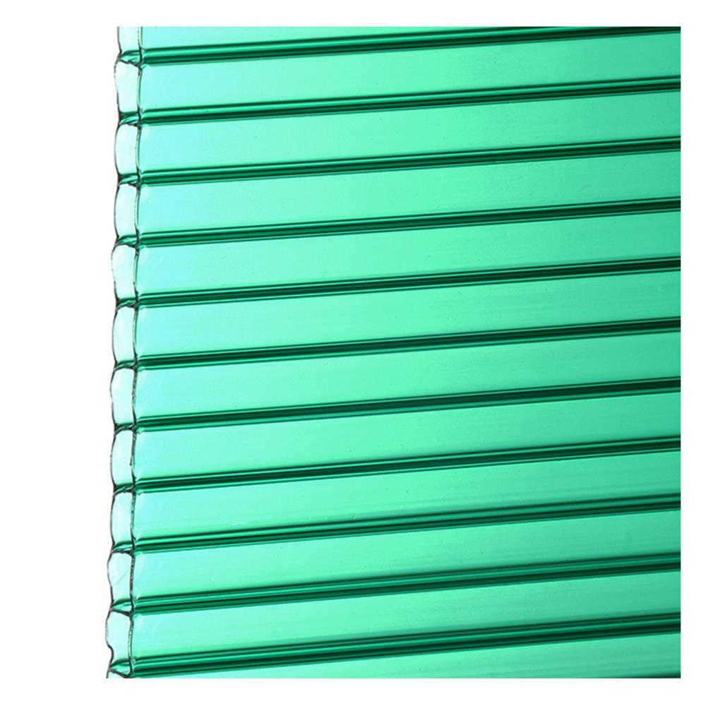 แผ่นโพลีคาร์บอเนต ลูกฟูก SUNSHIELD 6 มม. 1.22X2.44 ม. สีเขียวใส