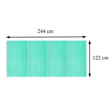 แผ่นโพลีคาร์บอเนต ลูกฟูก SUNSHIELD 6 มม. 1.22X2.44 ม. สีเขียวใส_3
