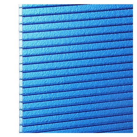 แผ่นโพลีคาร์บอเนต ลูกฟูก SUNSHIELD 6 มม. 1.22x2.44 ม. สีน้ำเงินมุก