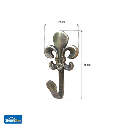 ตะขอเกี่ยว HOME LIVING STYLE ดอกไม้ สีทองเหลือง_4