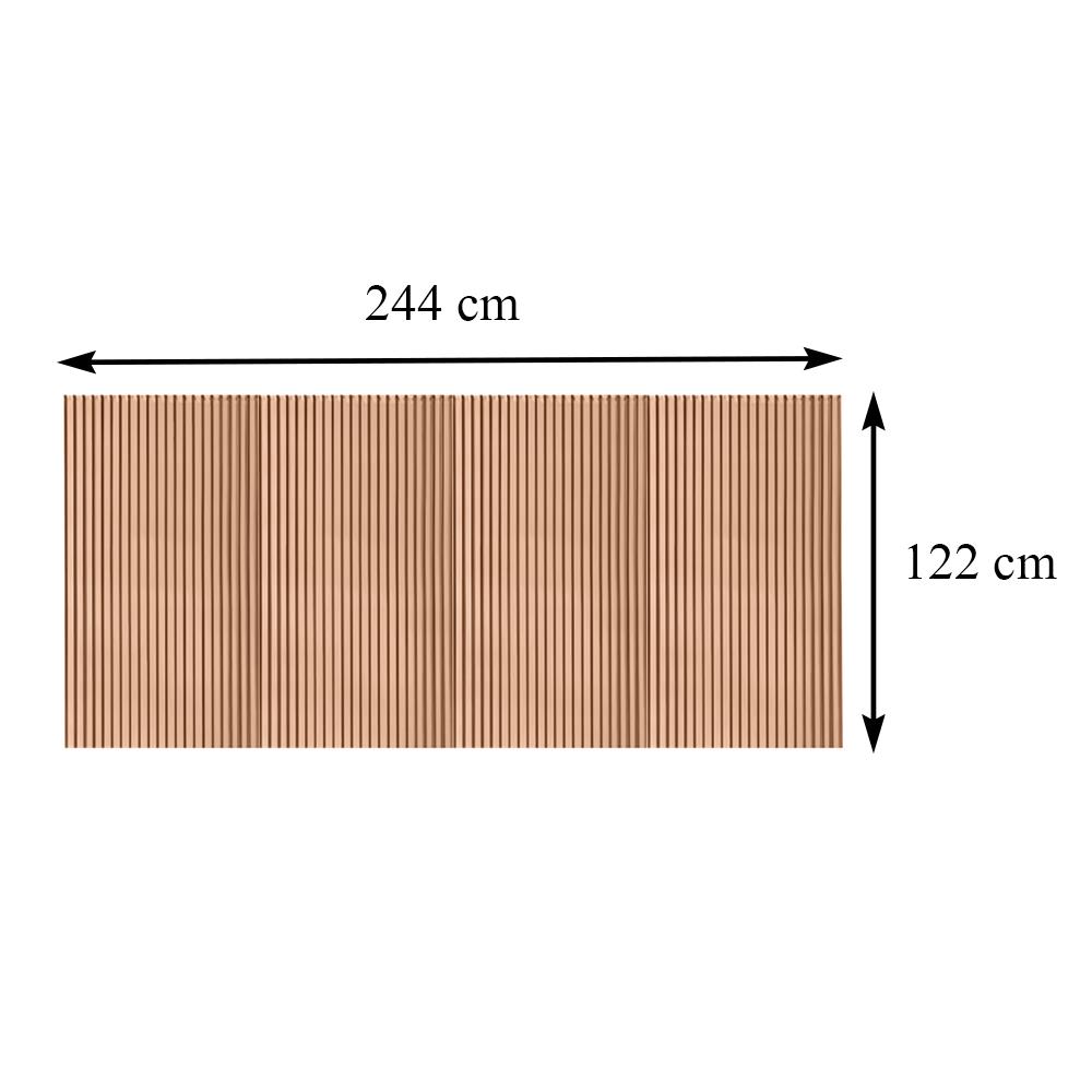 แผ่นโพลีคาร์บอเนต ลูกฟูก SUNSHIELD 6 มม. 1.22x2.44 ม. สีชาใส