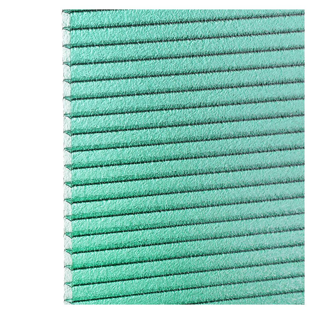 แผ่นโพลีคาร์บอเนต ลูกฟูก SUNSHIELD 6 มม. 1.22X2.44 ม. สีเขียวมุก