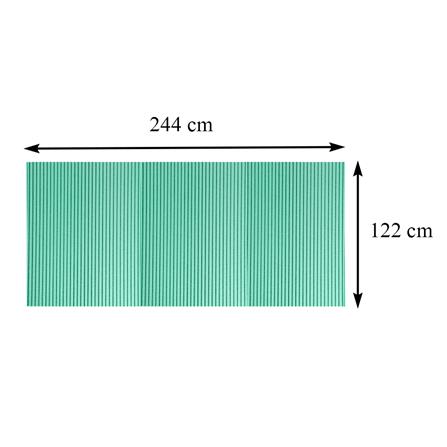 แผ่นโพลีคาร์บอเนต ลูกฟูก SUNSHIELD 6 มม. 1.22X2.44 ม. สีเขียวมุก_3
