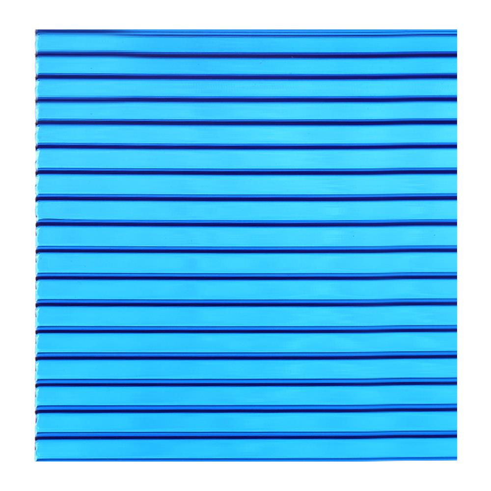 แผ่นโพลีคาร์บอเนต ลูกฟูก SUNSHIELD 6 มม. 1.22x2.44 ม. สีน้ำเงินใส