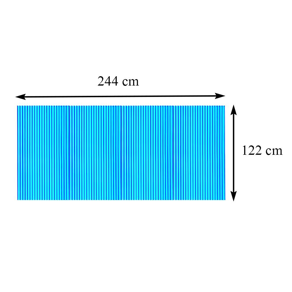 แผ่นโพลีคาร์บอเนต ลูกฟูก SUNSHIELD 6 มม. 1.22x2.44 ม. สีน้ำเงินใส