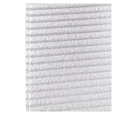 แผ่นโพลีคาร์บอเนต ลูกฟูก SUNSHIELD 6 มม. 1.22X2.44 ม. สีมุกใส