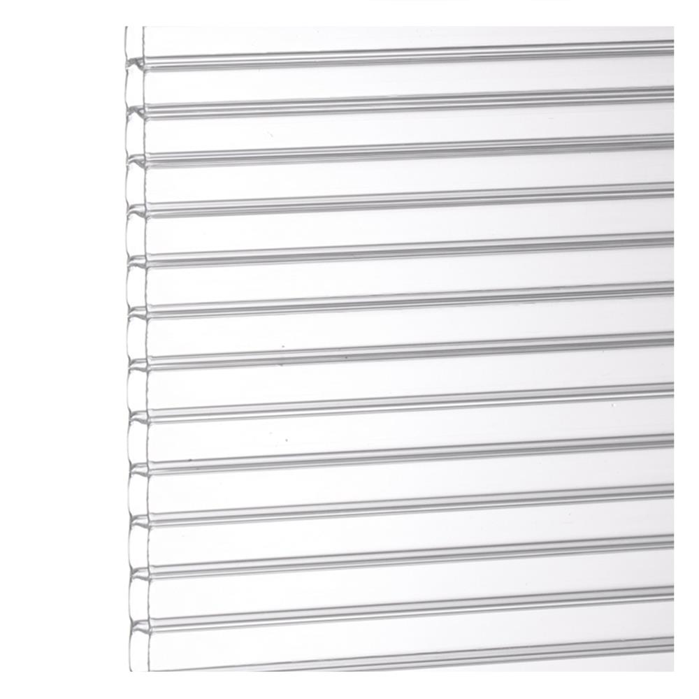 แผ่นโพลีคาร์บอเนต ลูกฟูก SUNSHIELD 6 มม. 1.22X2.44 ม. สีใส