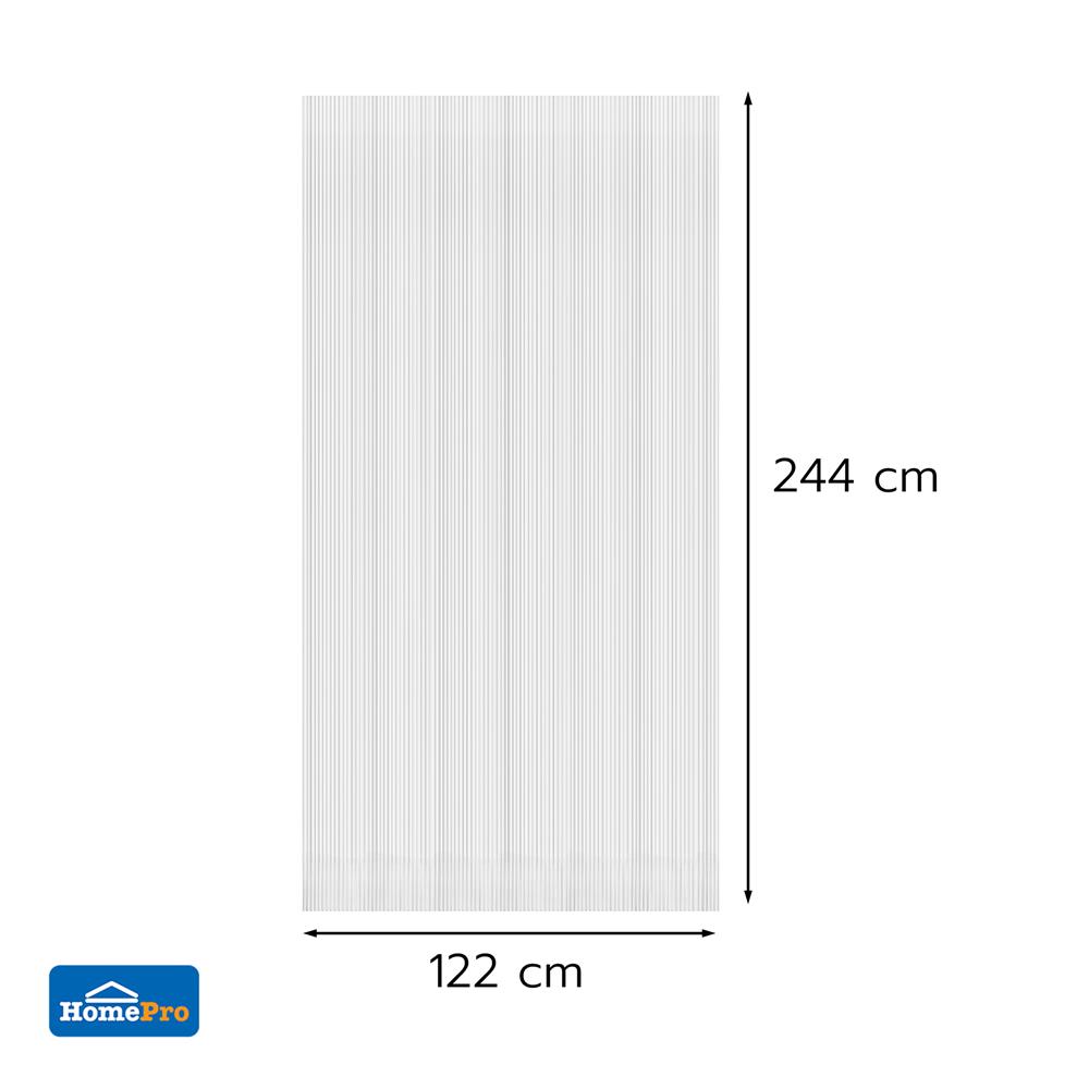 แผ่นโพลีคาร์บอเนต ลูกฟูก SUNSHIELD 6 มม. 1.22X2.44 ม. สีใส