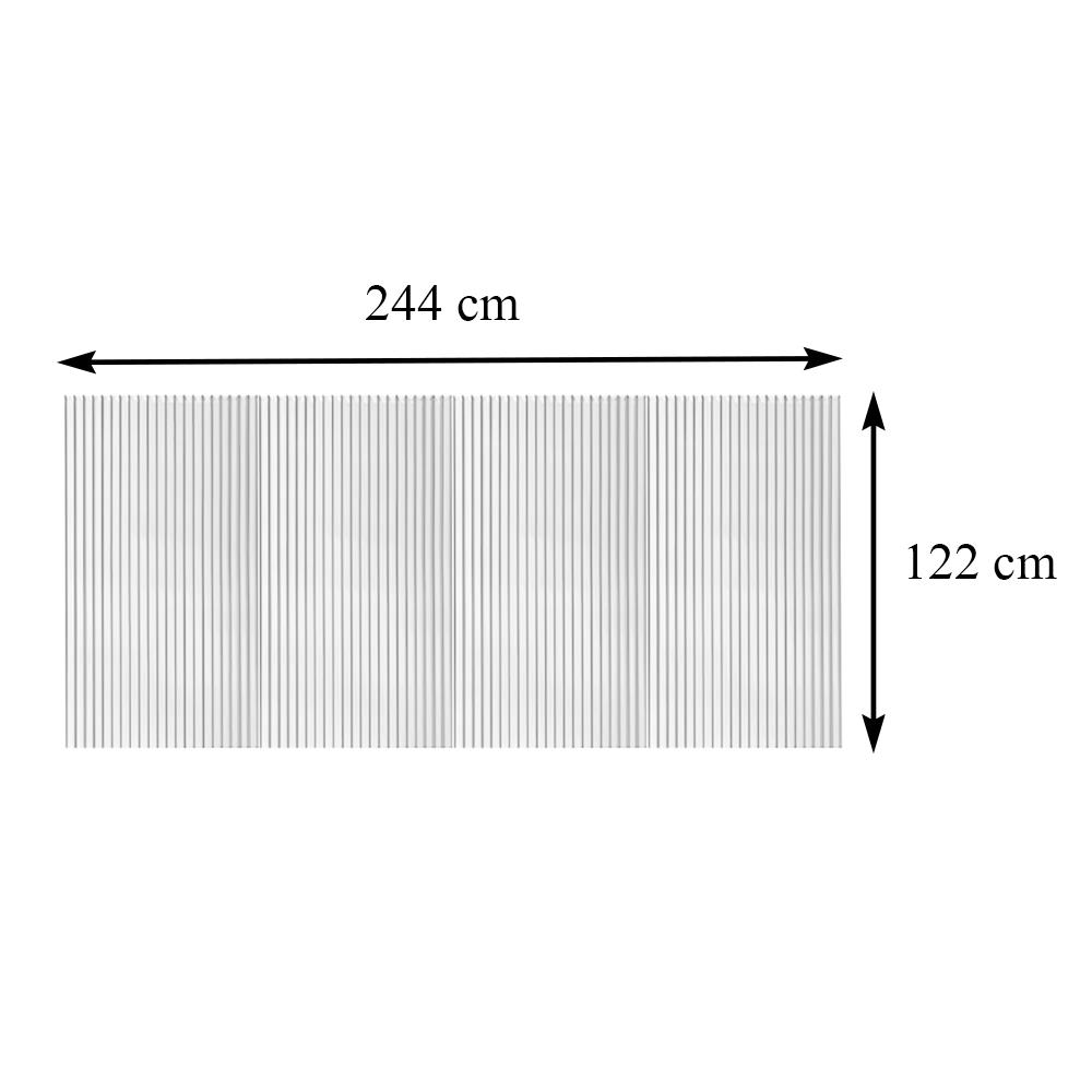 แผ่นโพลีคาร์บอเนต ลูกฟูก SUNSHIELD 6 มม. 1.22X2.44 ม. สีใส