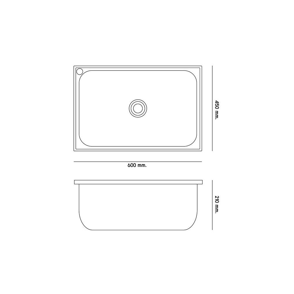 ซิงค์ฝัง 1หลุม DYNA HOME LS-6045 สเตนเลส