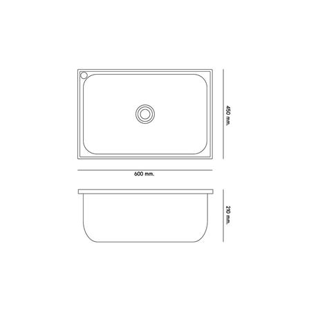 ซิงค์ฝัง 1หลุม DYNA HOME LS-6045 สเตนเลส_1