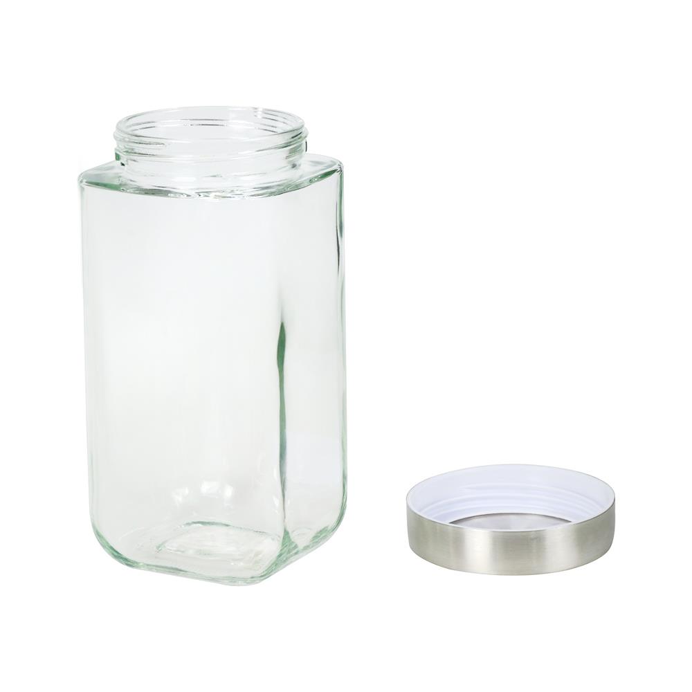 ขวดโหลแก้วเหลี่ยมฝาเกลียว KECH SQUARE 1.1 ลิตร