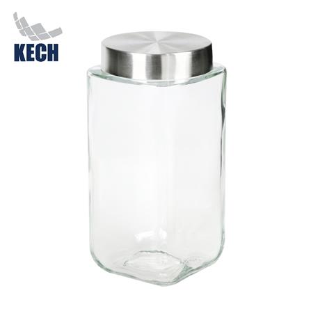 ขวดโหลแก้วเหลี่ยมฝาเกลียว KECH SQUARE 1.1 ลิตร_0