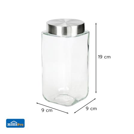 ขวดโหลแก้วเหลี่ยมฝาเกลียว KECH SQUARE 1.1 ลิตร_5