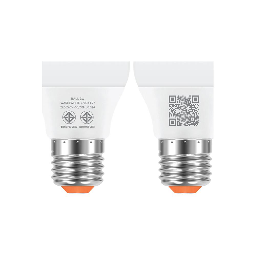 หลอด LED LAMPTAN BALL A45 3 วัตต์ WARM WHITE E27
