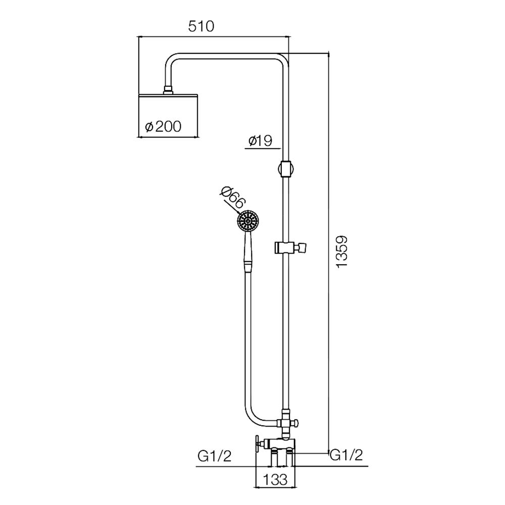 ฝักบัว RAIN SHOWER น้ำอุ่น WS WS-8183R