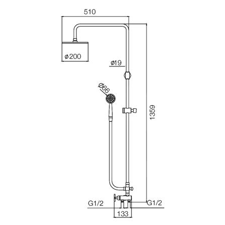 ฝักบัว RAIN SHOWER น้ำอุ่น WS WS-8183R_1