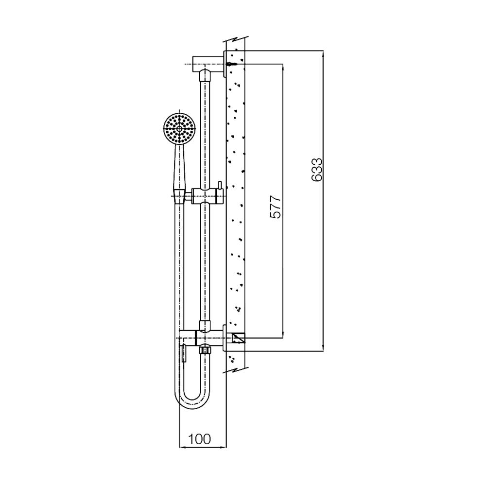 ฝักบัวพร้อมราวเลื่อน WS-8401