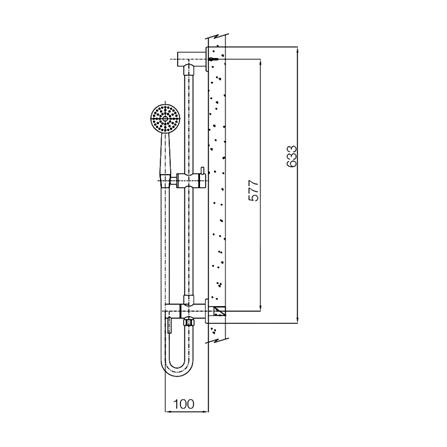 ฝักบัวพร้อมราวเลื่อน WS-8401_1